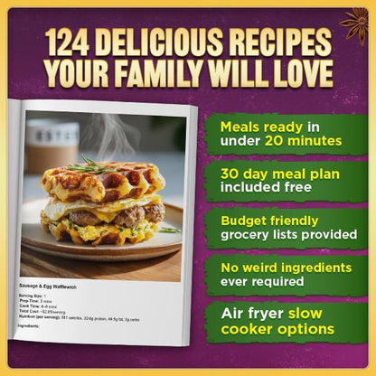 High Protein Cookbook: 124 Easy Recipes + 30-Day Meal Plan
