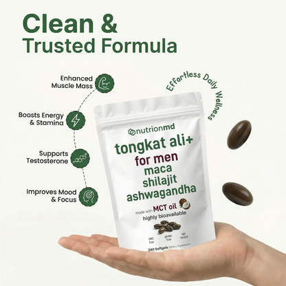 Nutrion MD Tongkat Ali Softgels (240 Count)